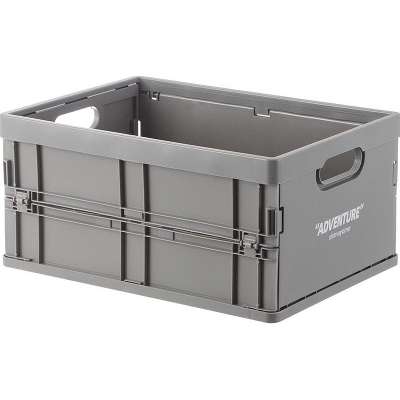 Collapsible Plastic Bin 14 x 10 x 7 Inches Gray Office File Holder Letter-Size Lightweight Desk Organizer Nestable Container for Home Worksp | Thomler