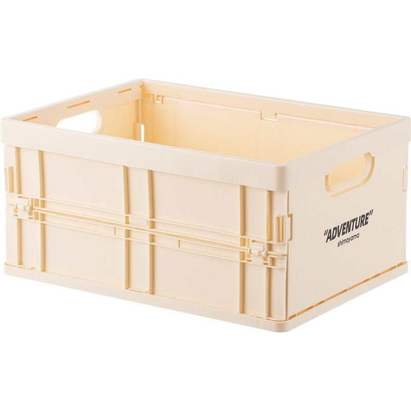 Collapsible Plastic Bin 14 x 10 x 7 Inches Gray Office File Holder Letter-Size Lightweight Desk Organizer Nestable Container for Home Worksp | Thomler