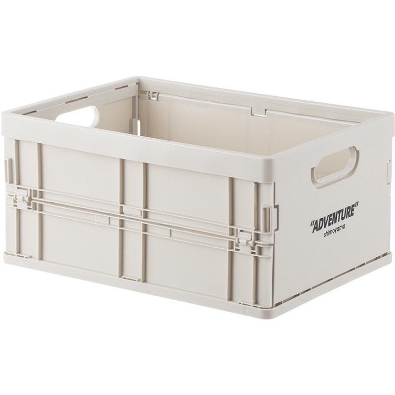 Collapsible Plastic Bin 14 x 10 x 7 Inches Gray Office File Holder Letter-Size Lightweight Desk Organizer Nestable Container for Home Worksp | Thomler