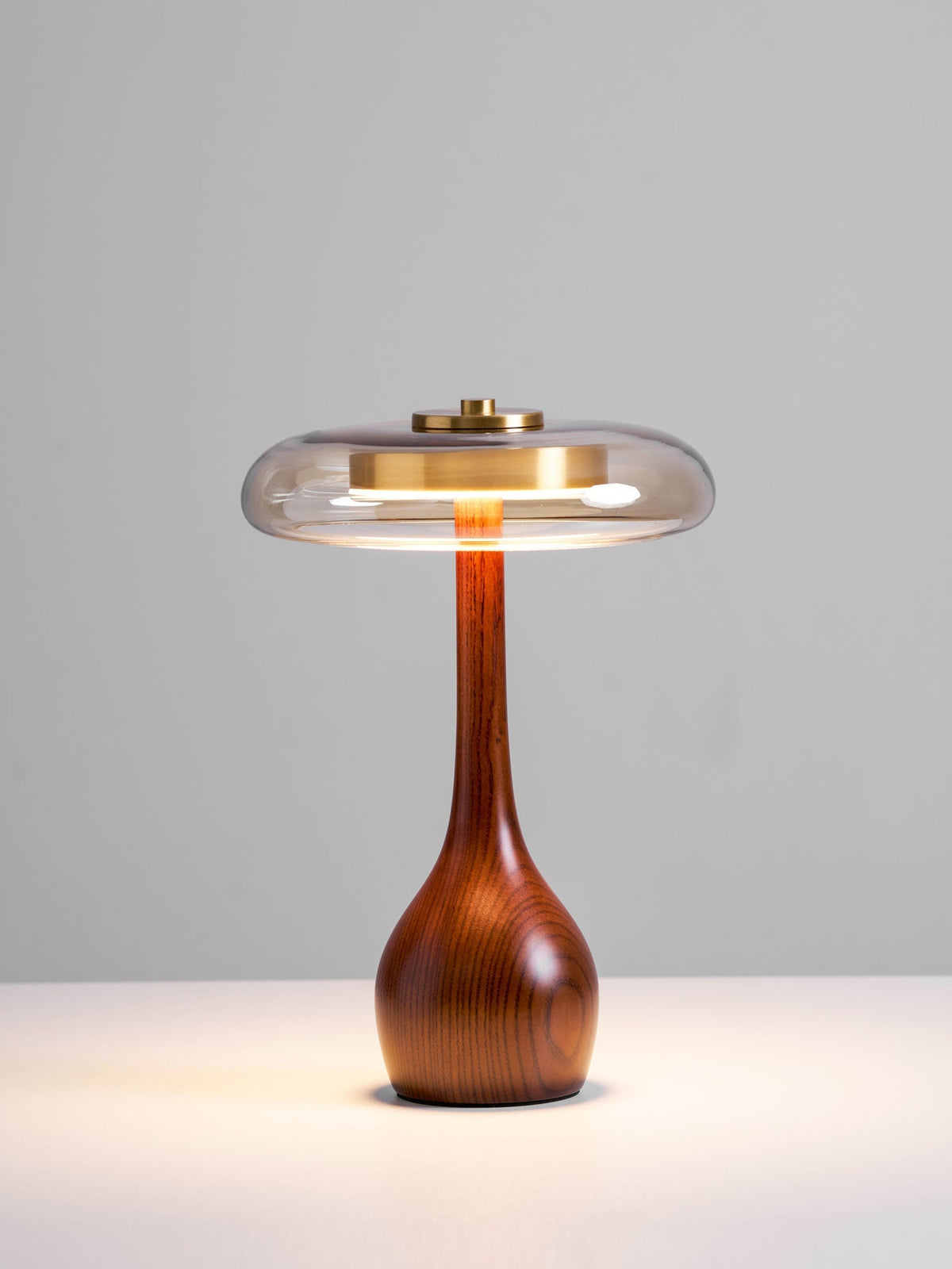 Desk Lamp with 3 Color Temperatures Glass and Brass LED Touch Light for Bedroom Office Nightstand Reading Warm Cool Neutral White 12W 10 Inc | Thomler