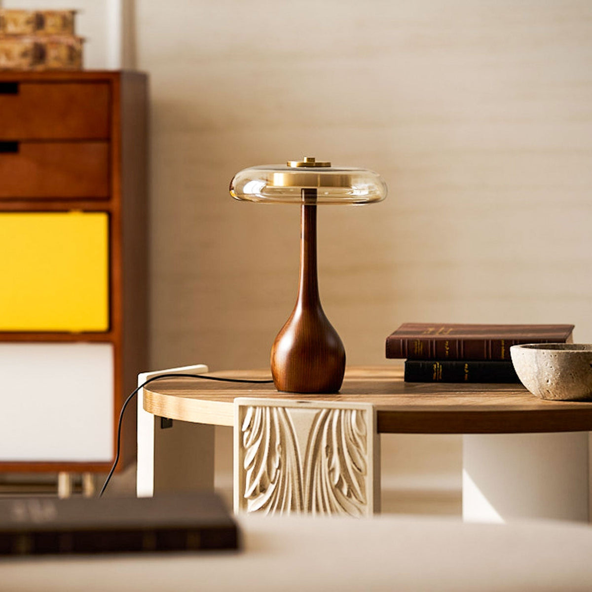 Desk Lamp with 3 Color Temperatures Glass and Brass LED Touch Light for Bedroom Office Nightstand Reading Warm Cool Neutral White 12W 10 Inc | Thomler