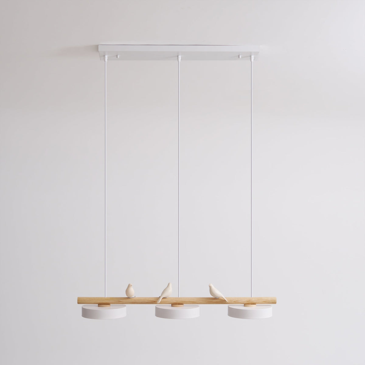 Sculptural Bird Ceiling Light 31 in with Movable Resin Accent LED Dimmable Metal Wood for Dining Room Bedroom Living Room Kitchen Modern Art | Thomler