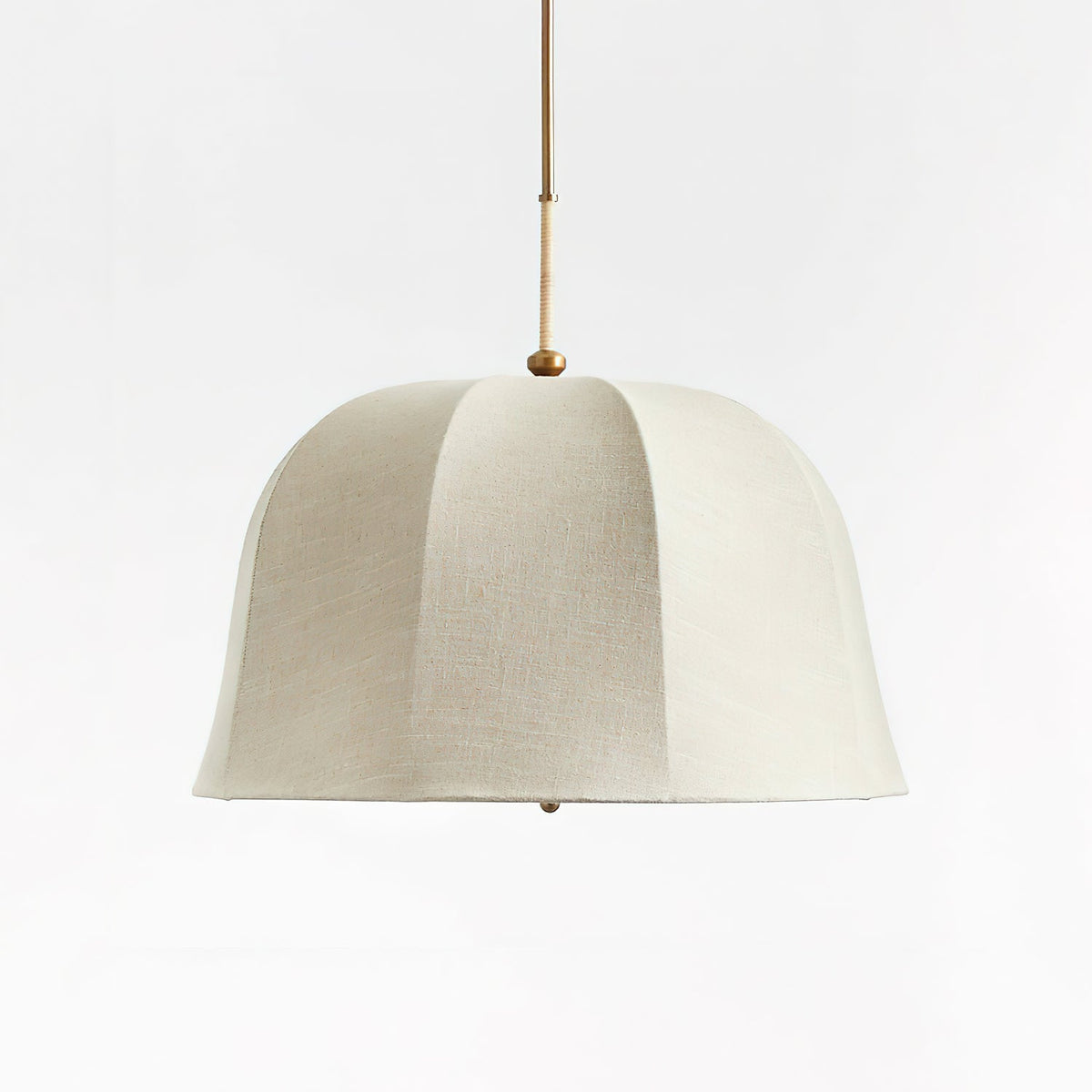 Fabric Drum Shade Ceiling Fixture 15 in Gold Metal Frame Height-Adjustable Drop Light for Dining Spaces Bedchambers Entryways Modern Farmhou | Thomler