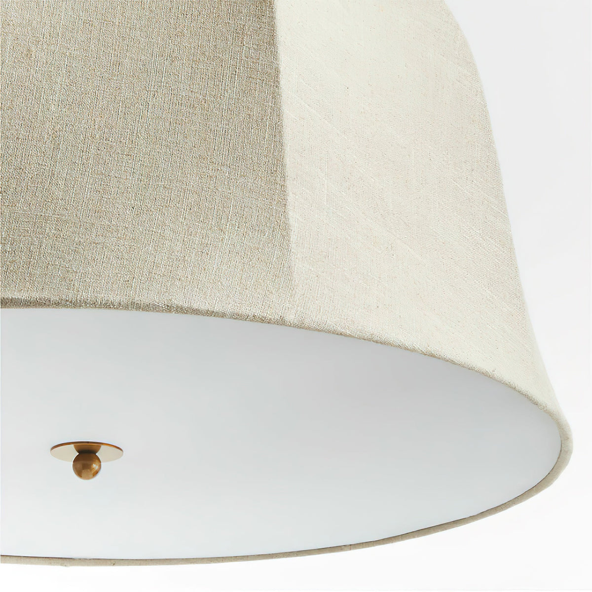 Fabric Drum Shade Ceiling Fixture 15 in Gold Metal Frame Height-Adjustable Drop Light for Dining Spaces Bedchambers Entryways Modern Farmhou | Thomler