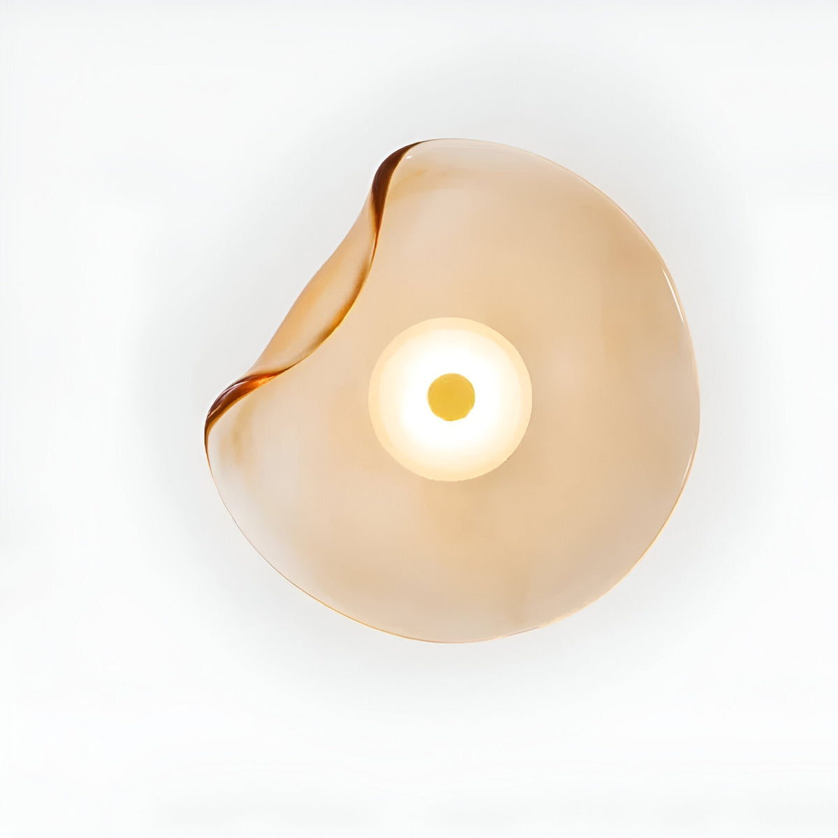 Curved Glass LED Wall Sconce 10 in Warm White Bidirectional Light Fixture for Bedroom Hallway Living Room Modern Indoor Accent Lighting | Thomler