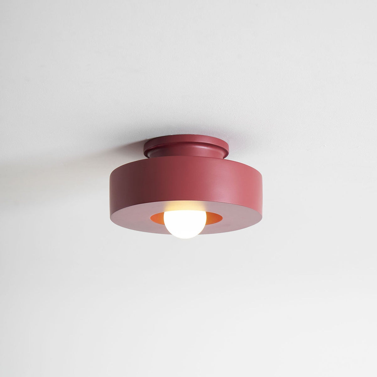 Lámpara de techo escultural de 12 pulgadas, diseño geométrico de polímero, casquillo E26 E27 para dormitorio, sala de estar y cocina en rojo, verde y negro | Thomler
