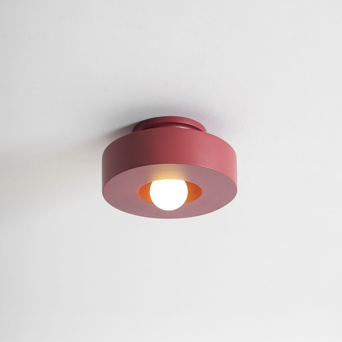 Lámpara de techo escultural de 12 pulgadas, diseño geométrico de polímero, casquillo E26 E27 para dormitorio, sala de estar y cocina en rojo, verde y negro | Thomler