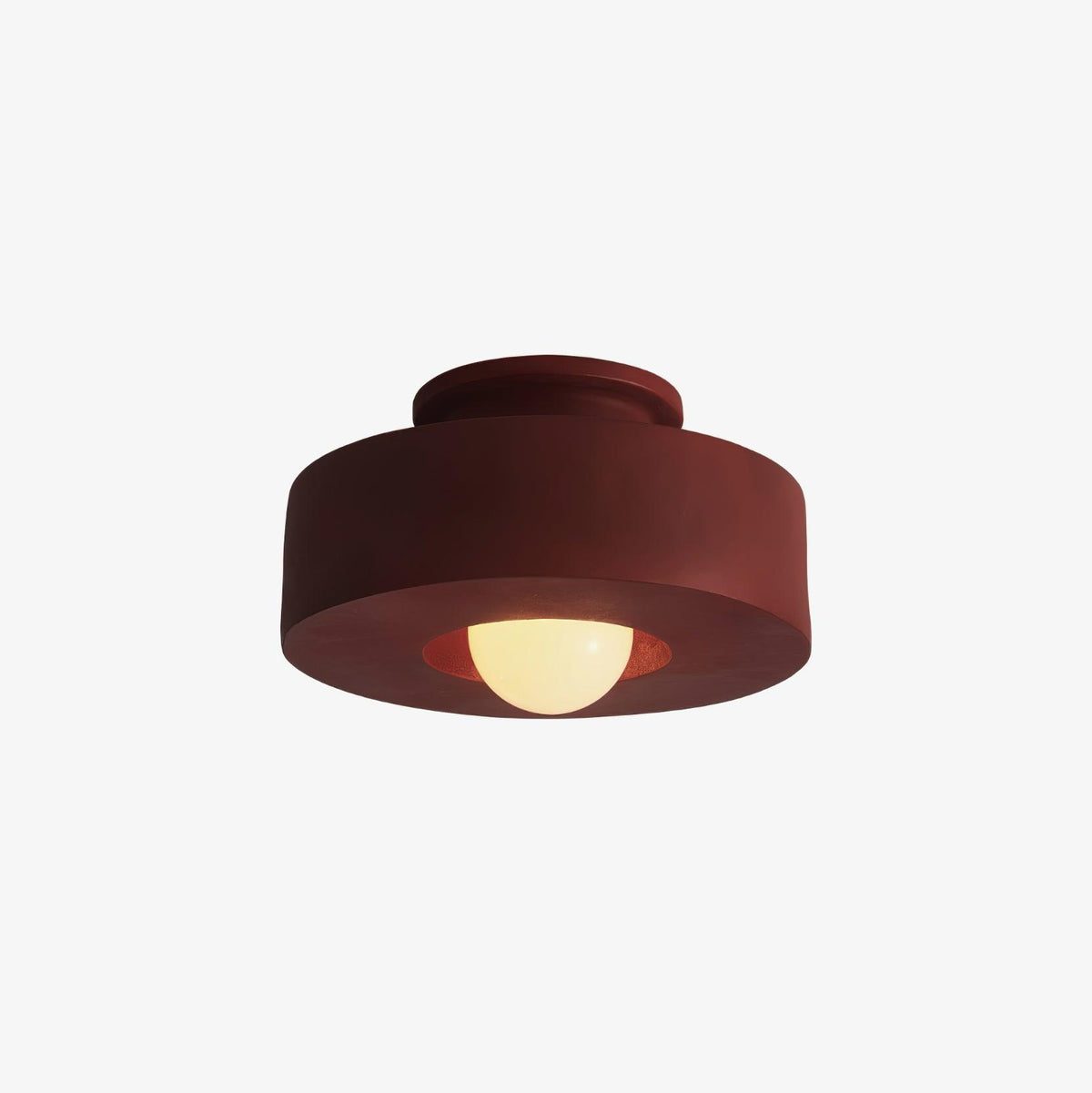 Lámpara de techo escultural de 12 pulgadas, diseño geométrico de polímero, casquillo E26 E27 para dormitorio, sala de estar y cocina en rojo, verde y negro | Thomler