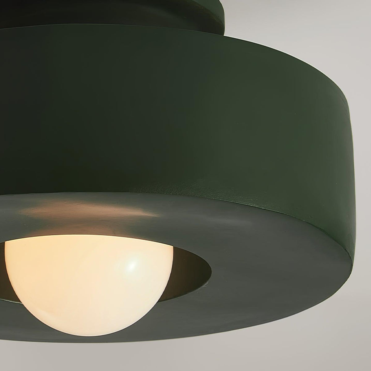 Lámpara de techo escultural de 12 pulgadas, diseño geométrico de polímero, casquillo E26 E27 para dormitorio, sala de estar y cocina en rojo, verde y negro | Thomler