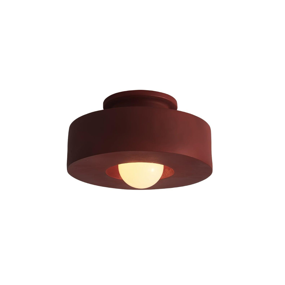 Lámpara de techo escultural de 12 pulgadas, diseño geométrico de polímero, casquillo E26 E27 para dormitorio, sala de estar y cocina en rojo, verde y negro | Thomler