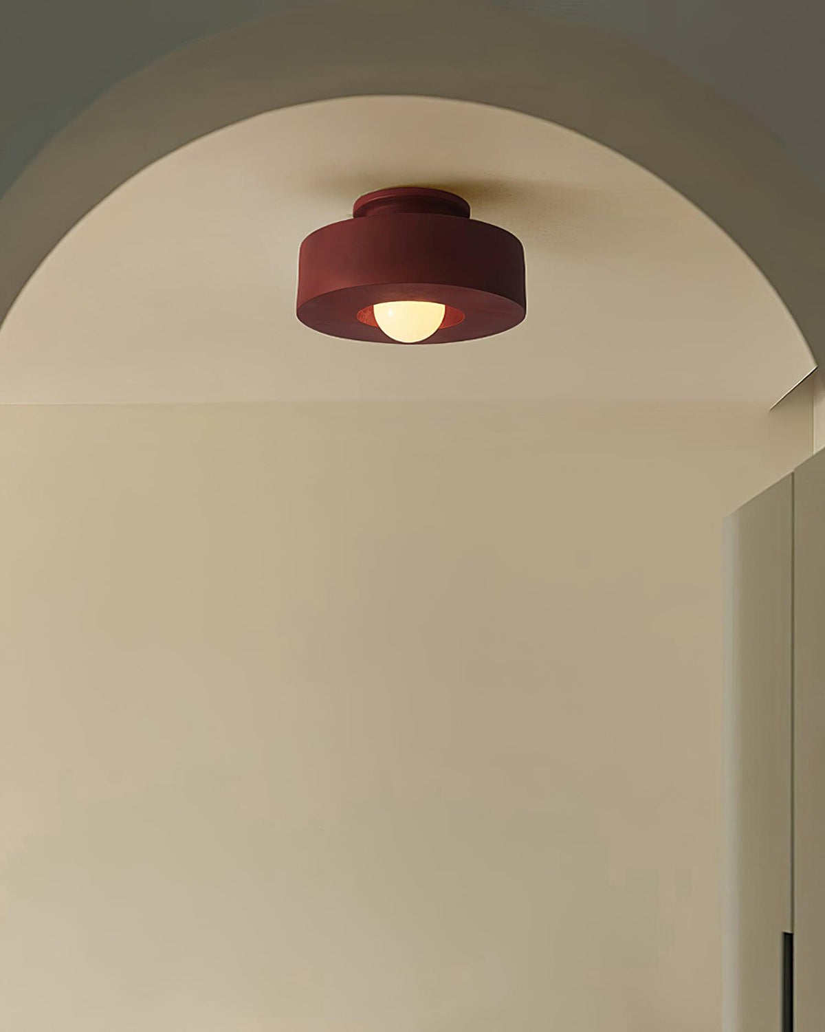 Lámpara de techo escultural de 12 pulgadas, diseño geométrico de polímero, casquillo E26 E27 para dormitorio, sala de estar y cocina en rojo, verde y negro | Thomler