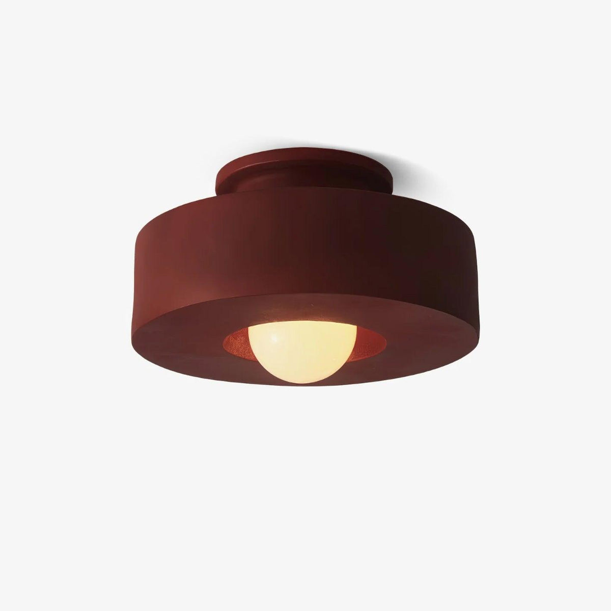 Lámpara de techo escultural de 12 pulgadas, diseño geométrico de polímero, casquillo E26 E27 para dormitorio, sala de estar y cocina en rojo, verde y negro | Thomler