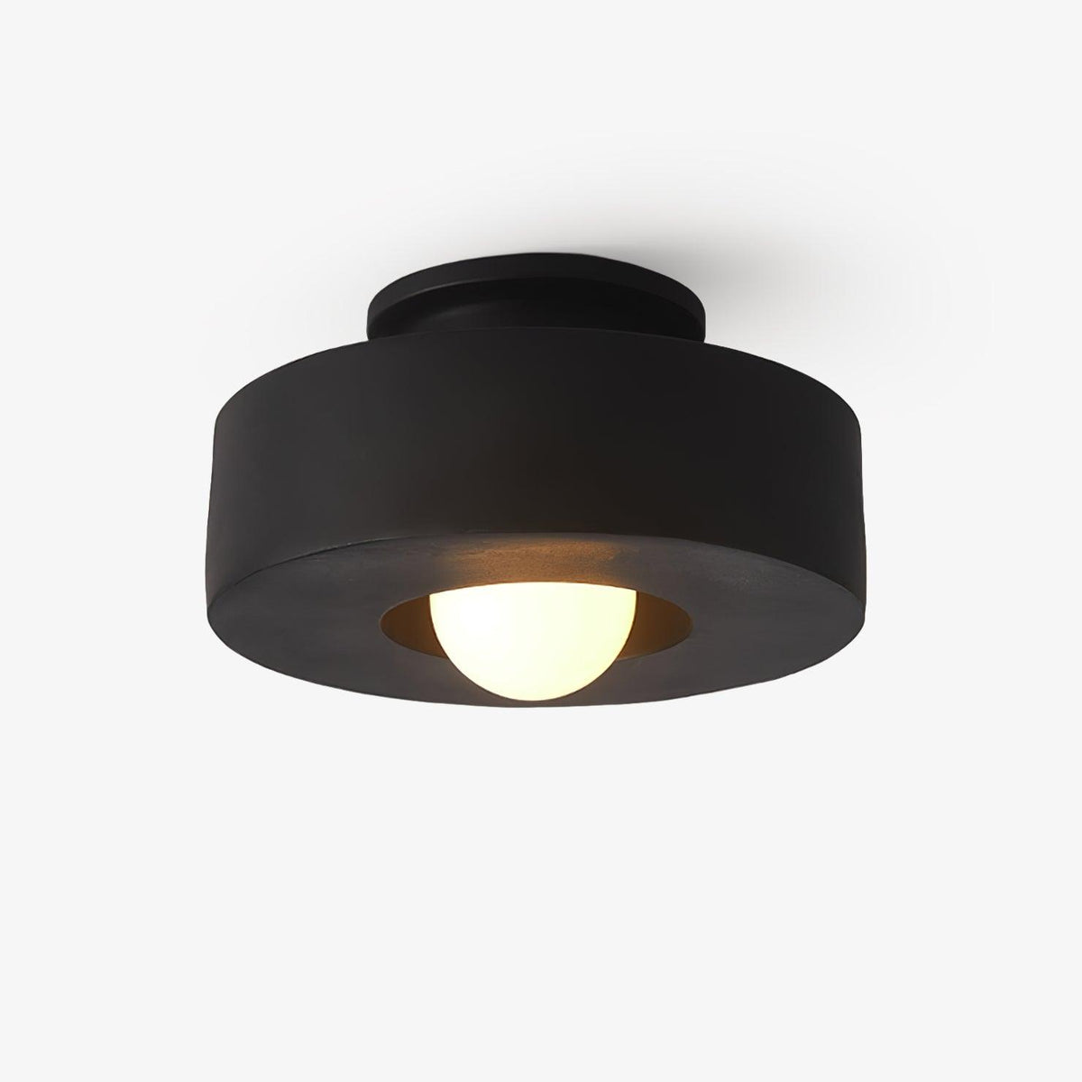 Lámpara de techo escultural de 12 pulgadas, diseño geométrico de polímero, casquillo E26 E27 para dormitorio, sala de estar y cocina en rojo, verde y negro | Thomler