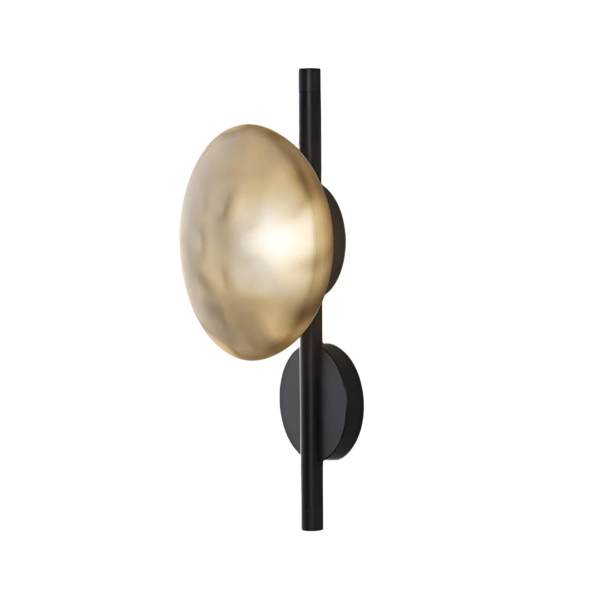 Modern Glass Sconce Light for Bedroom Hallway | Textured LED Wall Fixture Black or Gold Finish | Indoor Ambient Lighting | Thomler