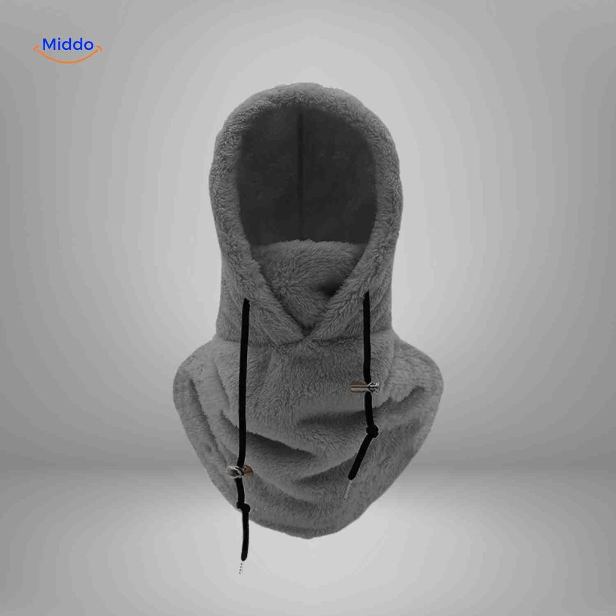 Fleece-Lined Winter Hood with Face Coverage & Adjustable Neck Warmer for Cold Weather Activities