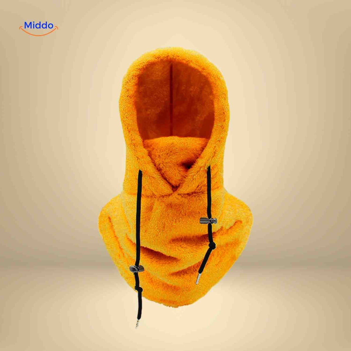 Fleece-Lined Winter Hood with Face Coverage & Adjustable Neck Warmer for Cold Weather Activities