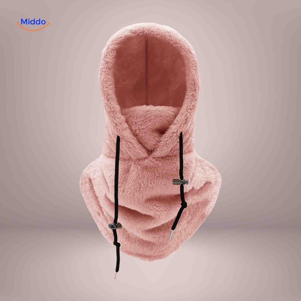 Fleece-Lined Winter Hood with Face Coverage & Adjustable Neck Warmer for Cold Weather Activities