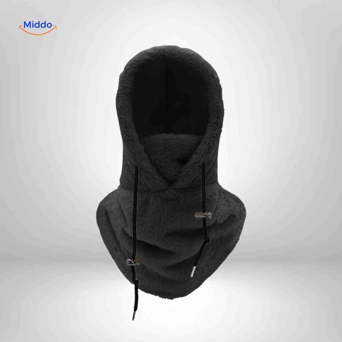 Fleece-Lined Winter Hood with Face Coverage & Adjustable Neck Warmer for Cold Weather Activities