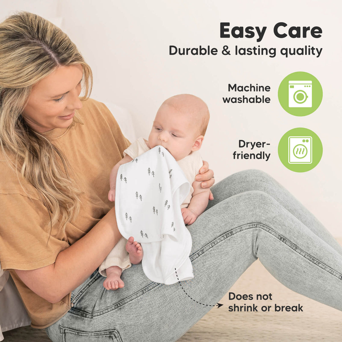 Large Muslin Baby Burp Cloth