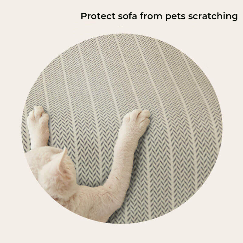 Textured Herringbone Furniture Throw for Sofa Chair Armrest Protection Plush Anti-Slip Sectional Cover for Living Room Bedroom Pet-Friendly