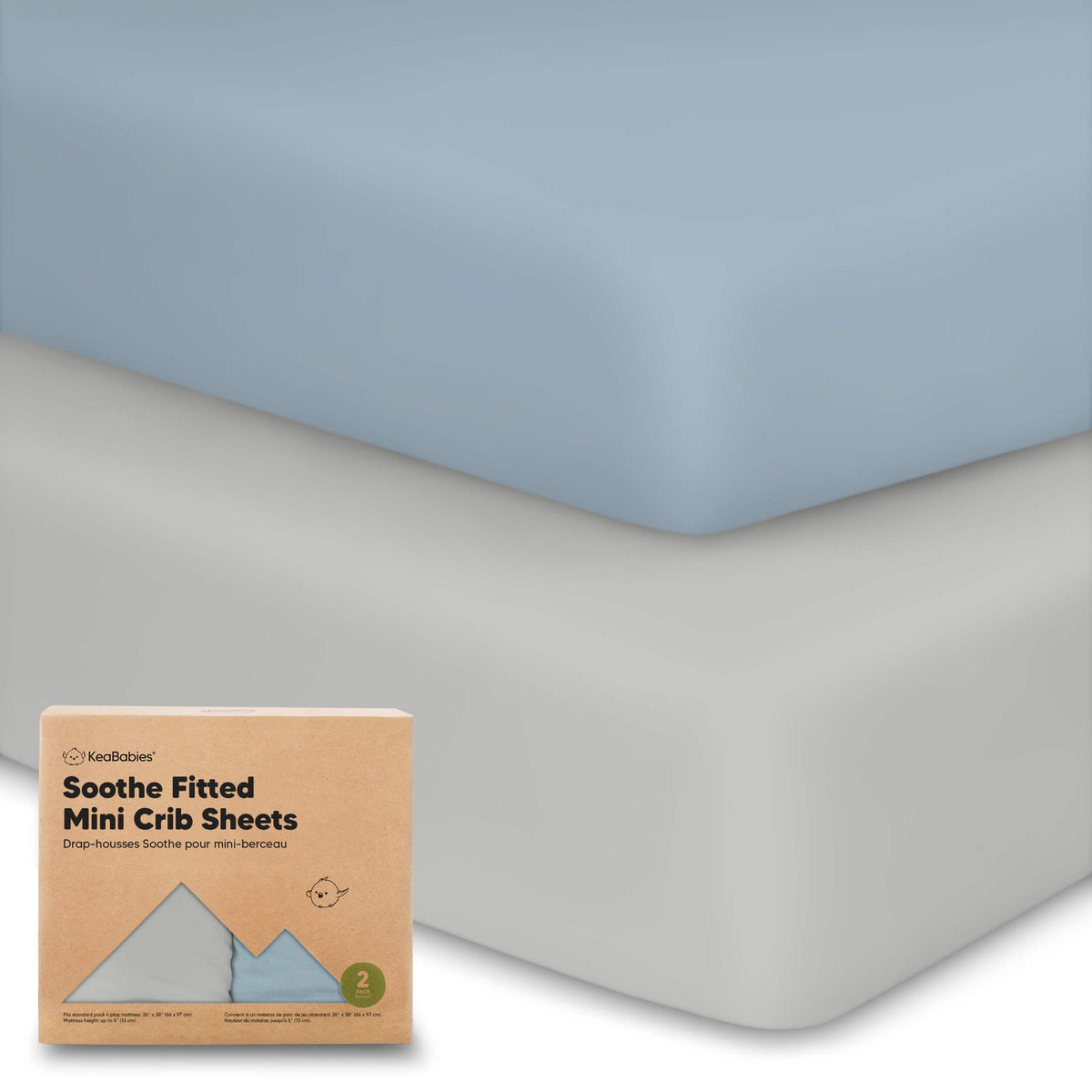 2-Pack Jersey Cotton Fitted Mini Crib Sheets