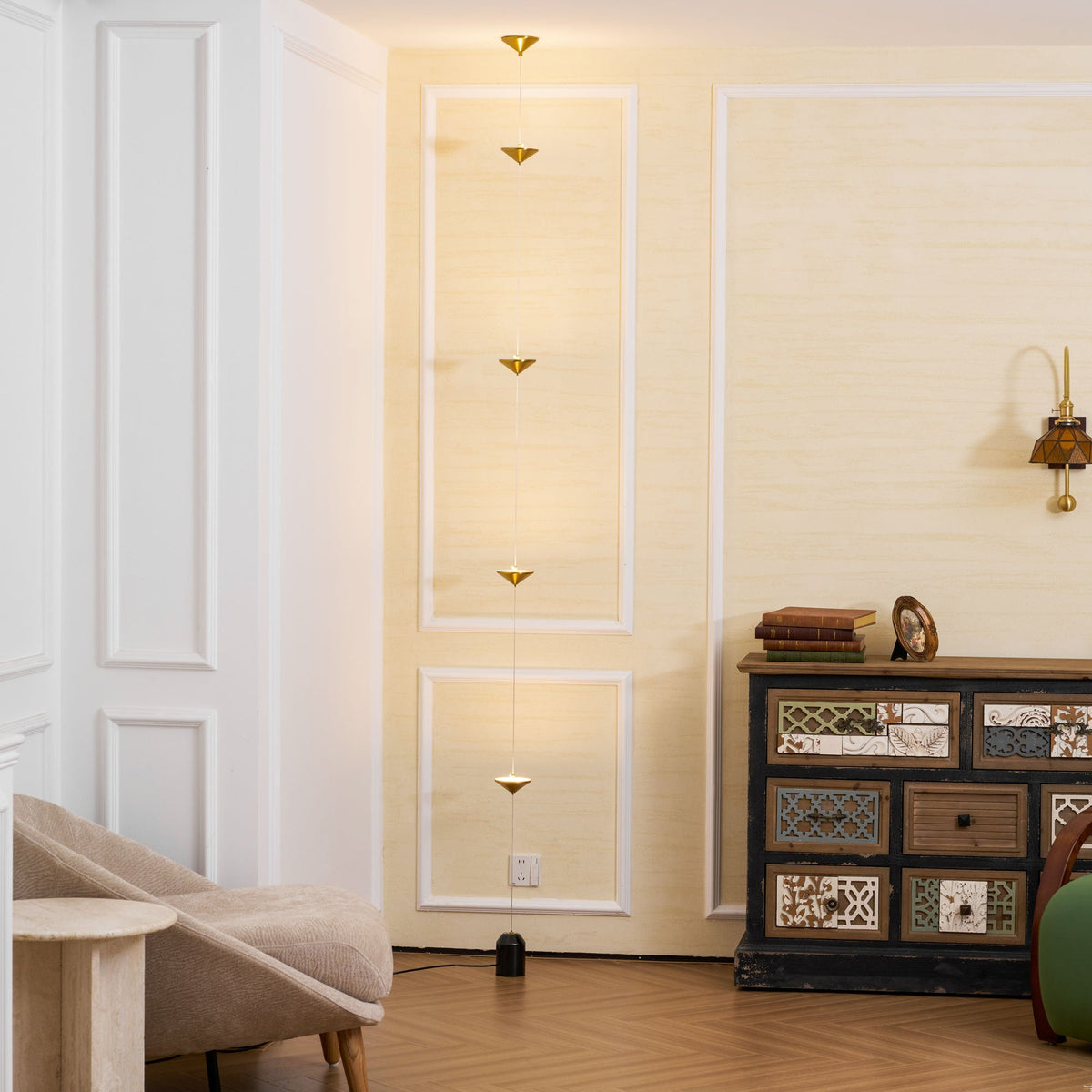 Lámpara de pie LED con contrapeso de mármol y cable de tracción ajustable para sala de estar, dormitorio, rincón de lectura, decoración moderna del hogar, iluminación ambiental y de trabajo