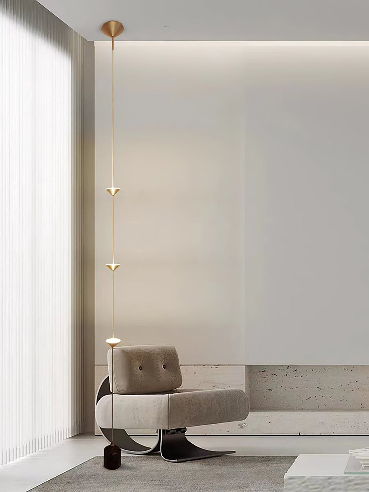Lámpara de pie LED con contrapeso de mármol y cable de tracción ajustable para sala de estar, dormitorio, rincón de lectura, decoración moderna del hogar, iluminación ambiental y de trabajo
