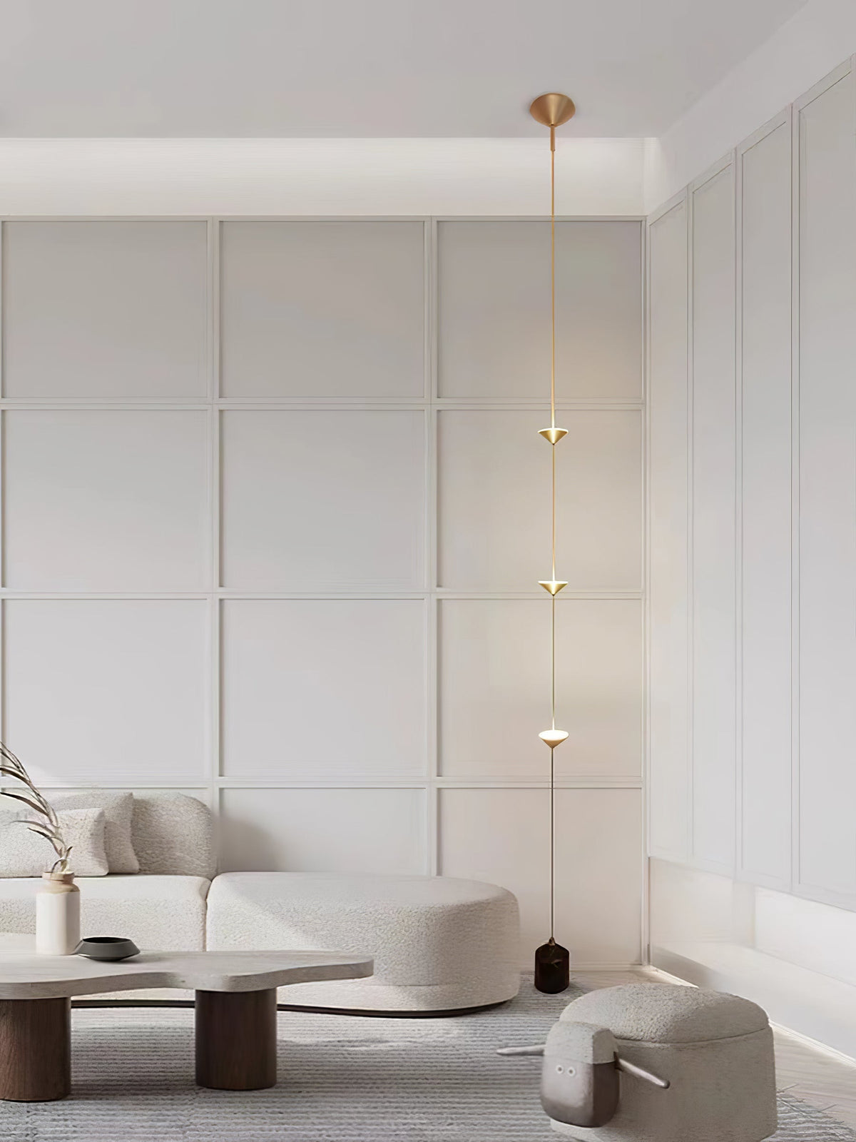 Lámpara de pie LED con contrapeso de mármol y cable de tracción ajustable para sala de estar, dormitorio, rincón de lectura, decoración moderna del hogar, iluminación ambiental y de trabajo