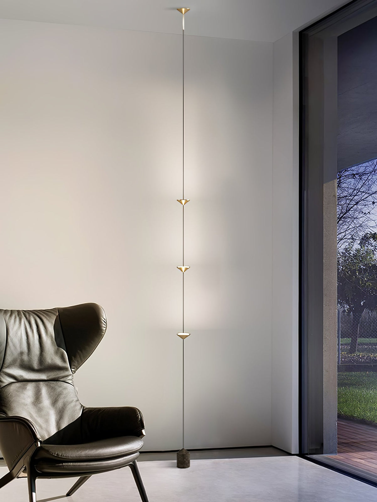 Lámpara de pie LED con contrapeso de mármol y cable de tracción ajustable para sala de estar, dormitorio, rincón de lectura, decoración moderna del hogar, iluminación ambiental y de trabajo