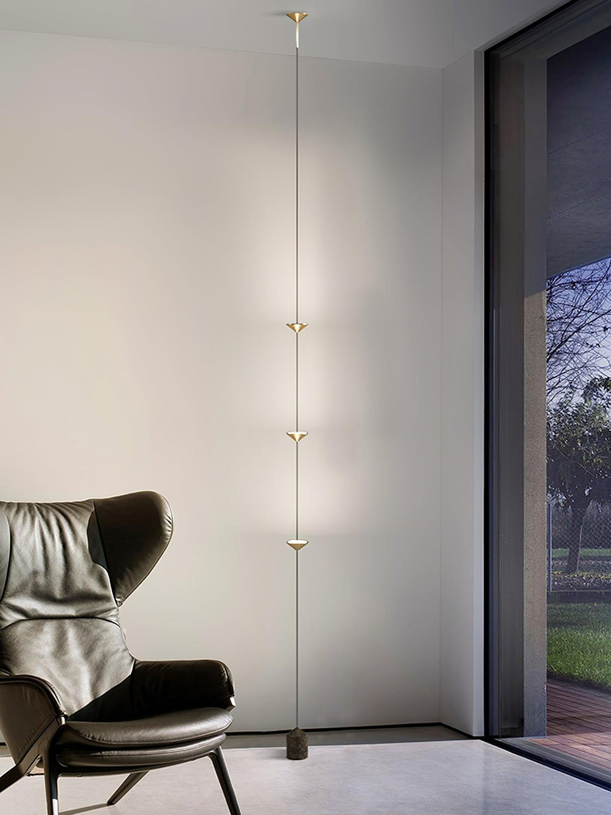 Lámpara de pie LED con contrapeso de mármol y cable de tracción ajustable para sala de estar, dormitorio, rincón de lectura, decoración moderna del hogar, iluminación ambiental y de trabajo
