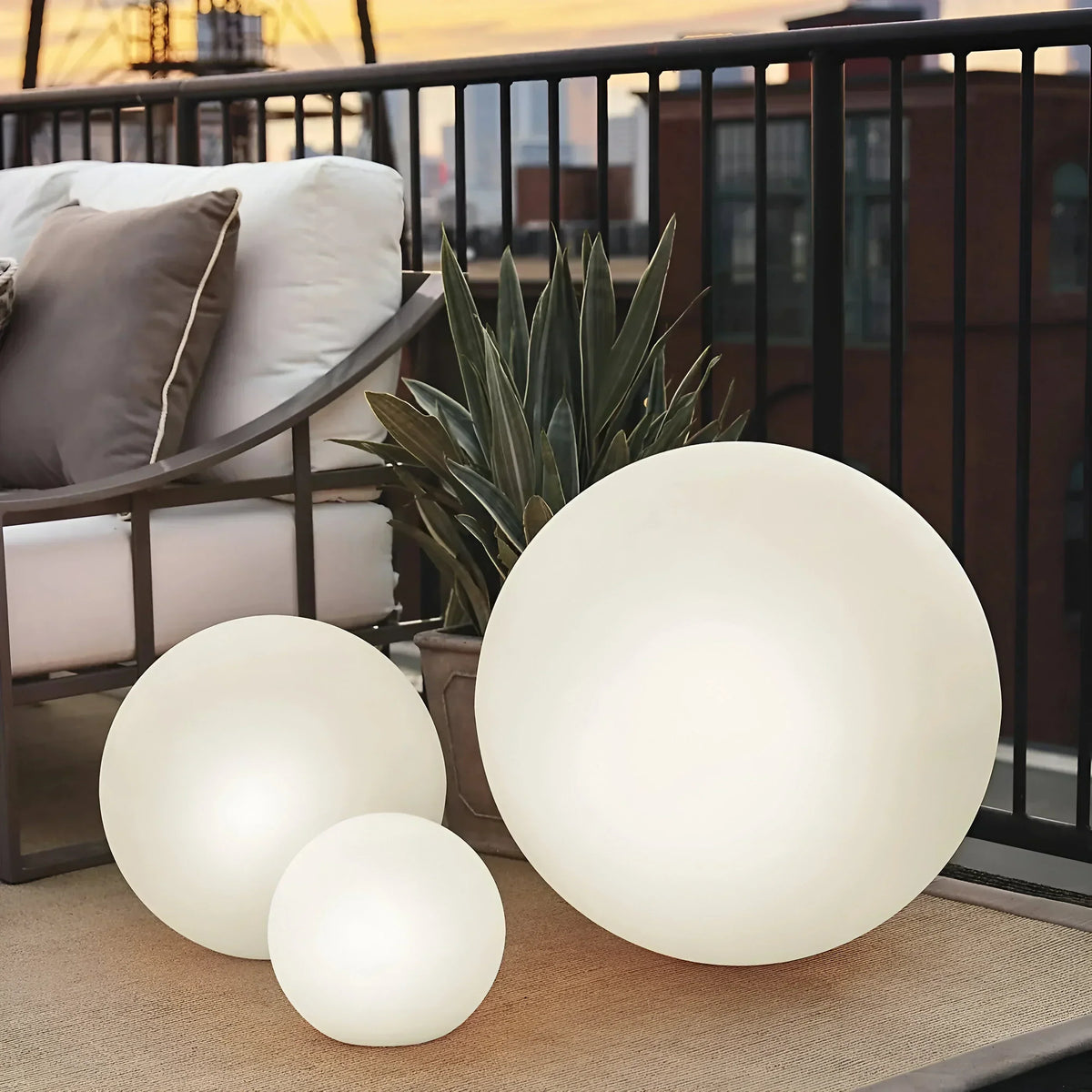 Oplaadbare led-bollamp voor binnen en buiten – Draadloze kleurveranderende wereldbollamp voor terras, tuin, vlonder & evenementen