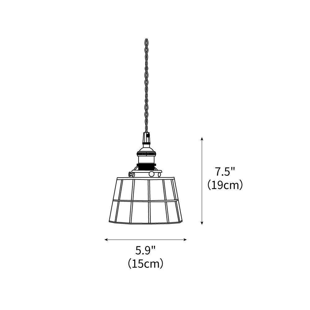 Geometric Glass Shade Hanging Light Fixture 6-Inch Brass Accents Adjustable for Counter Island Dining Table Modern Ceiling Suspended Lamp | Thomler