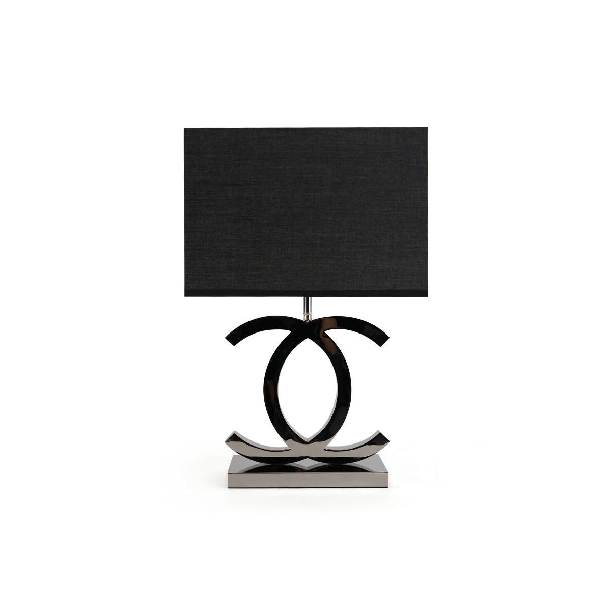 Metal Desk Lamp with Cloth Drum Shade – Contemporary Accent Light for Bedside, Office & Den – Push-Button Control – 24 in Tall | Thomler
