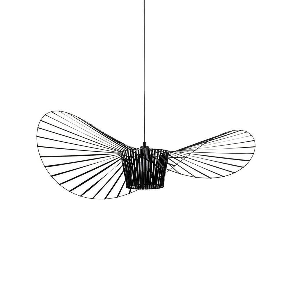 Oversized Woven Ceiling Fixture 47 in Black for Dining & Living Rooms Statement Lighting Above Tables Modern Handcrafted Fiber Shade | Thomler