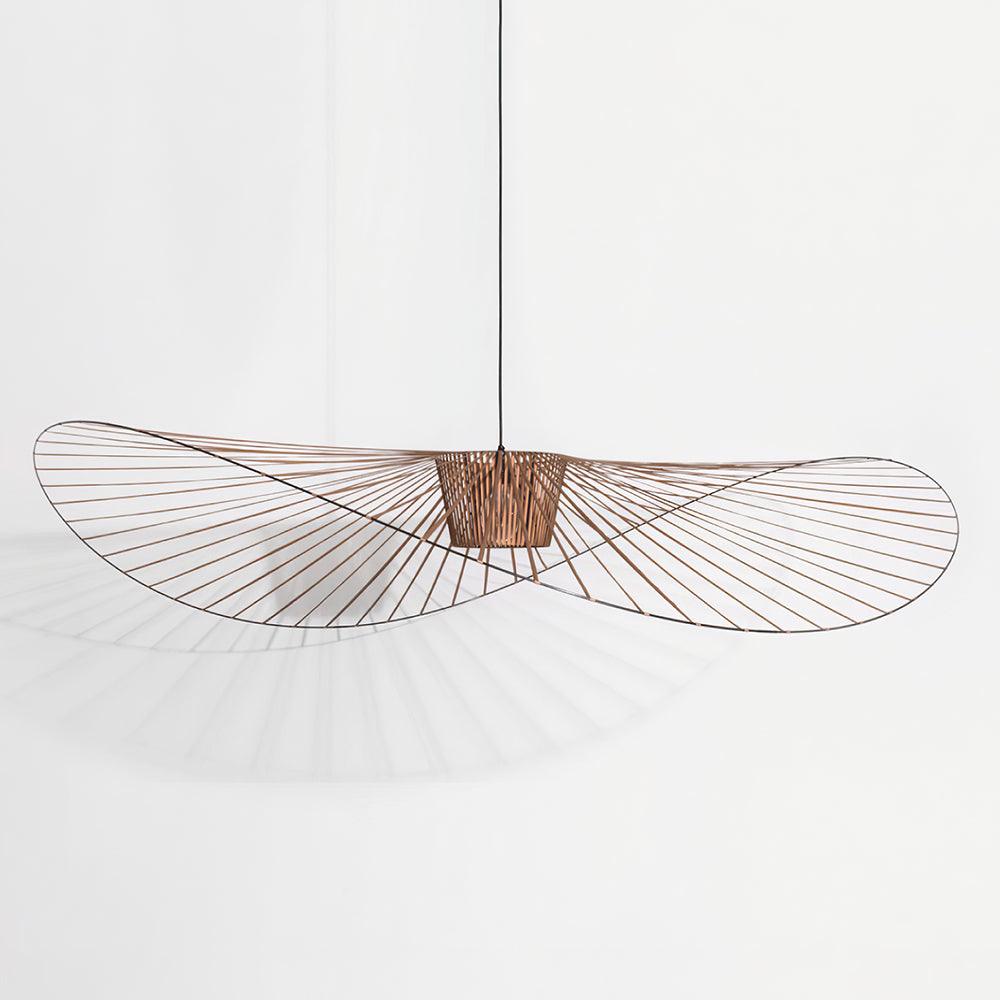 Oversized Woven Ceiling Fixture 47 in Black for Dining & Living Rooms Statement Lighting Above Tables Modern Handcrafted Fiber Shade | Thomler