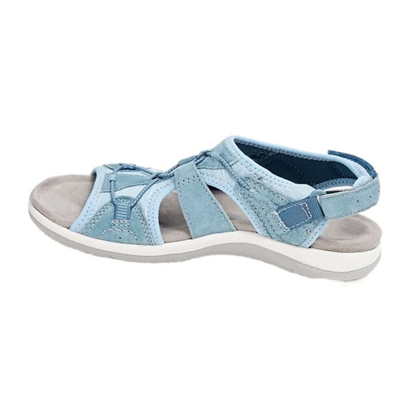 Damen-Sandalen mit Triple-Arch-Stütze, konturiertem Fußbett und verstellbaren Riemen für ganztägigen Komfort beim Gehen und Stehen