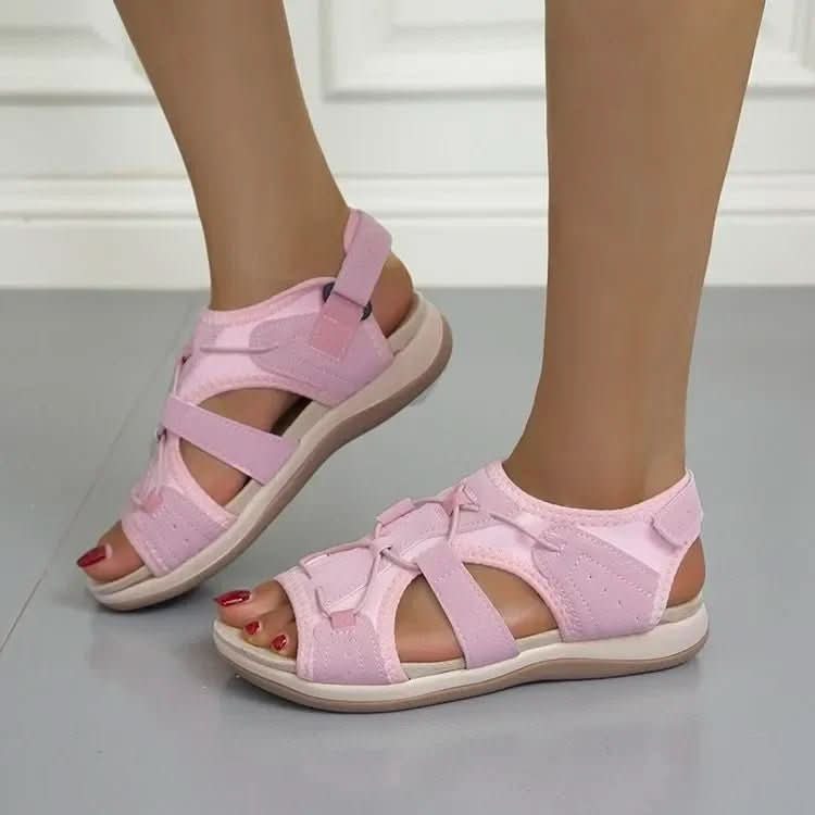 Damen-Sandalen mit Triple-Arch-Stütze, konturiertem Fußbett und verstellbaren Riemen für ganztägigen Komfort beim Gehen und Stehen