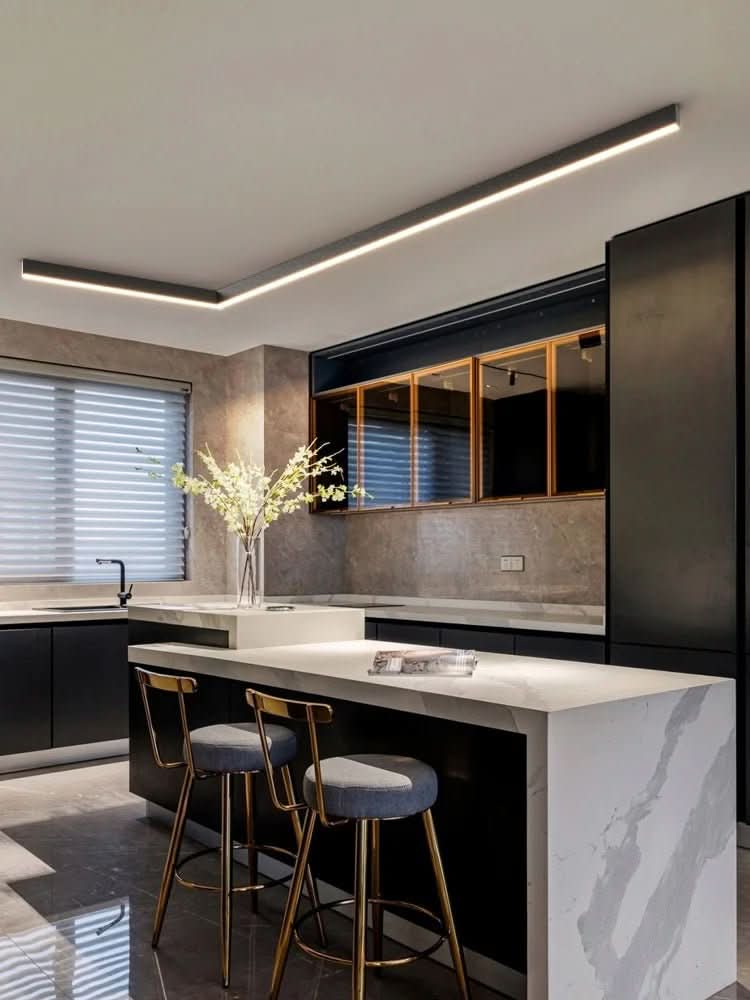 LED-plafondlamp 24 inch aluminium modern bovenlicht voor keuken eetkamer hal kantoor slaapkamer energiebesparend geïntegreerd | Thomler