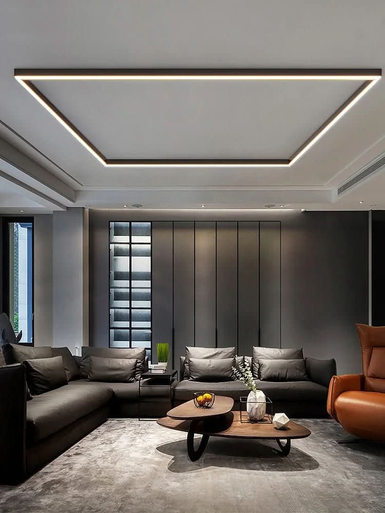 LED-plafondlamp 24 inch aluminium modern bovenlicht voor keuken eetkamer hal kantoor slaapkamer energiebesparend geïntegreerd | Thomler