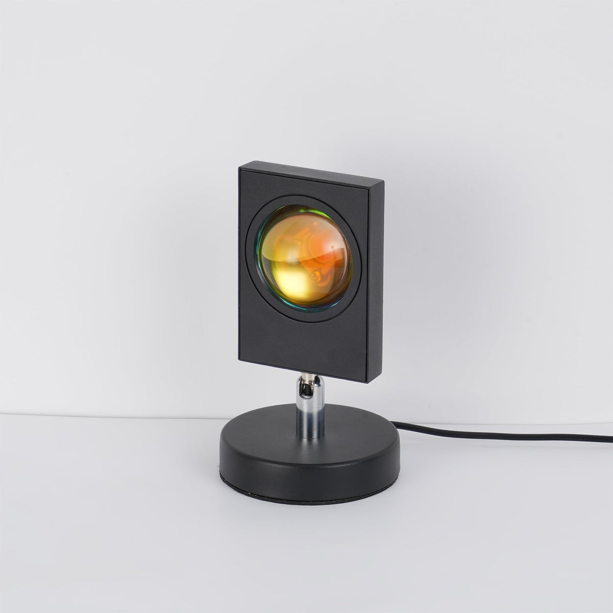 Ambient LED Light Projector Aluminum 4.7×7.8 in Black Red Glow Circle for Bedroom Living Room Home Office Desktop Nightstand | Thomler