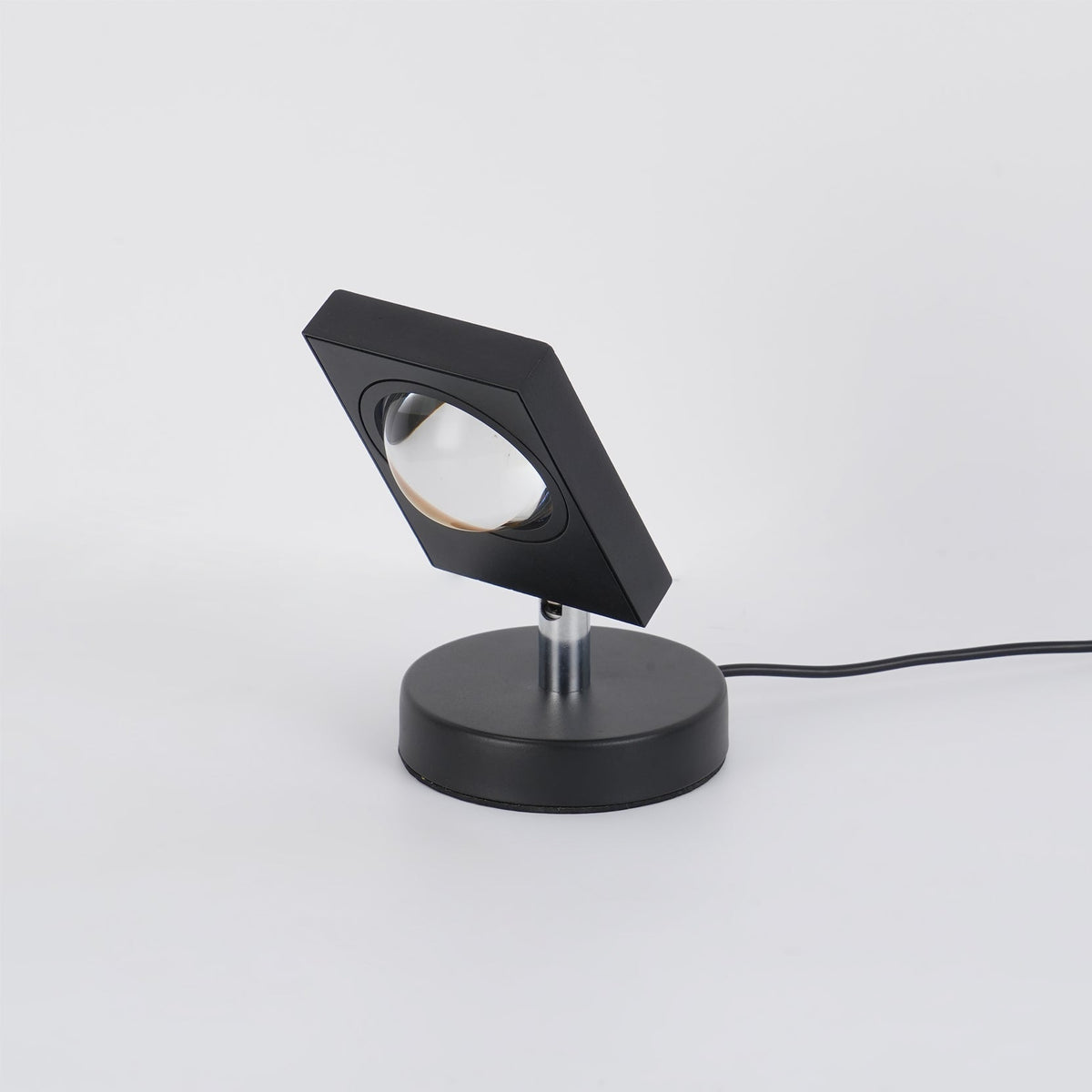 Ambient LED Light Projector Aluminum 4.7×7.8 in Black Red Glow Circle for Bedroom Living Room Home Office Desktop Nightstand | Thomler