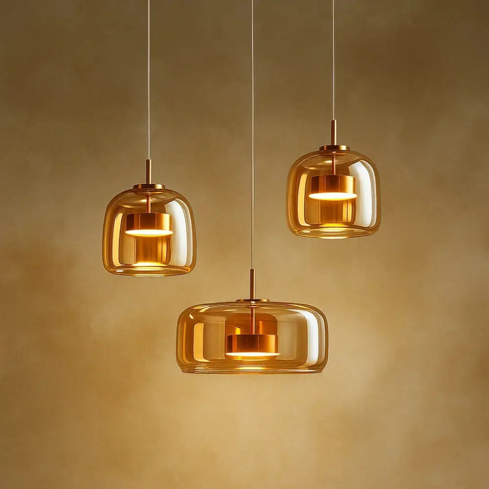Gradient Glass Drop Ceiling Fixture 13 Inch Smoky Finish Adjustable Cord Height Kitchen Island Dining Area Overhead Illumination Contemporar | Thomler
