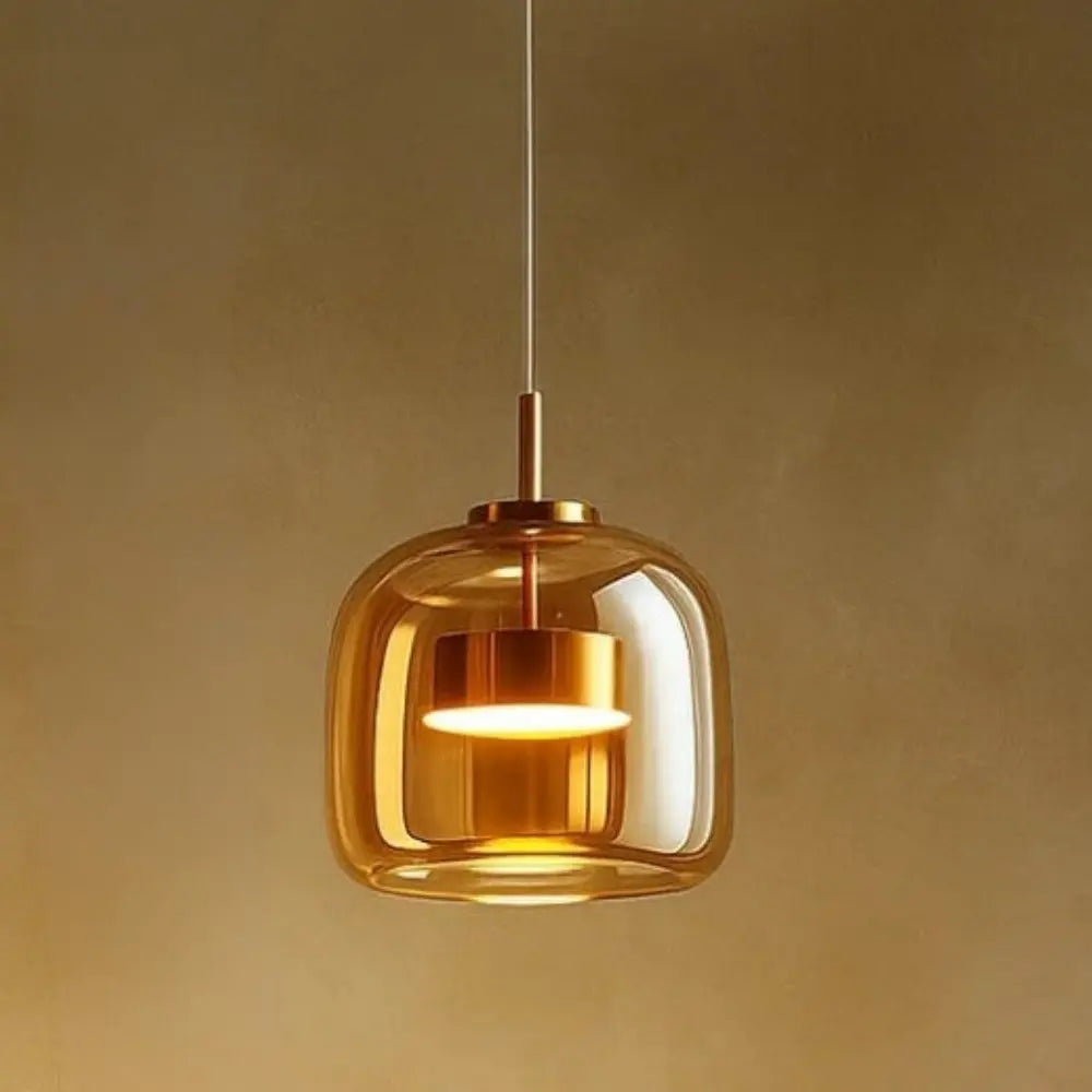 Gradient Glass Drop Ceiling Fixture 13 Inch Smoky Finish Adjustable Cord Height Kitchen Island Dining Area Overhead Illumination Contemporar | Thomler