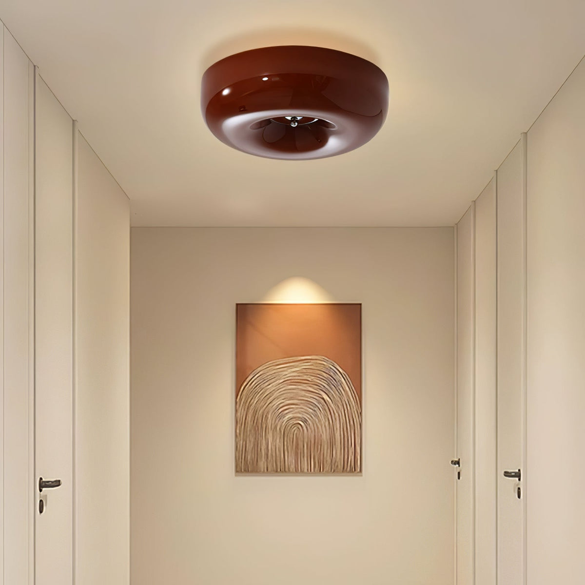 Modern Glass LED Flush Mount Light with Adjustable Color Temperature for Bedroom, Entryway, and Small Spaces | Thomler