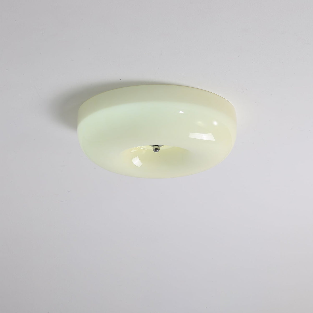 Runde LED-Deckenleuchte aus Glas – Verstellbare 3000K/4000K/6000K integrierte Deckenbeleuchtung für Schlafzimmer, Flure & niedrige Decken | Thomler