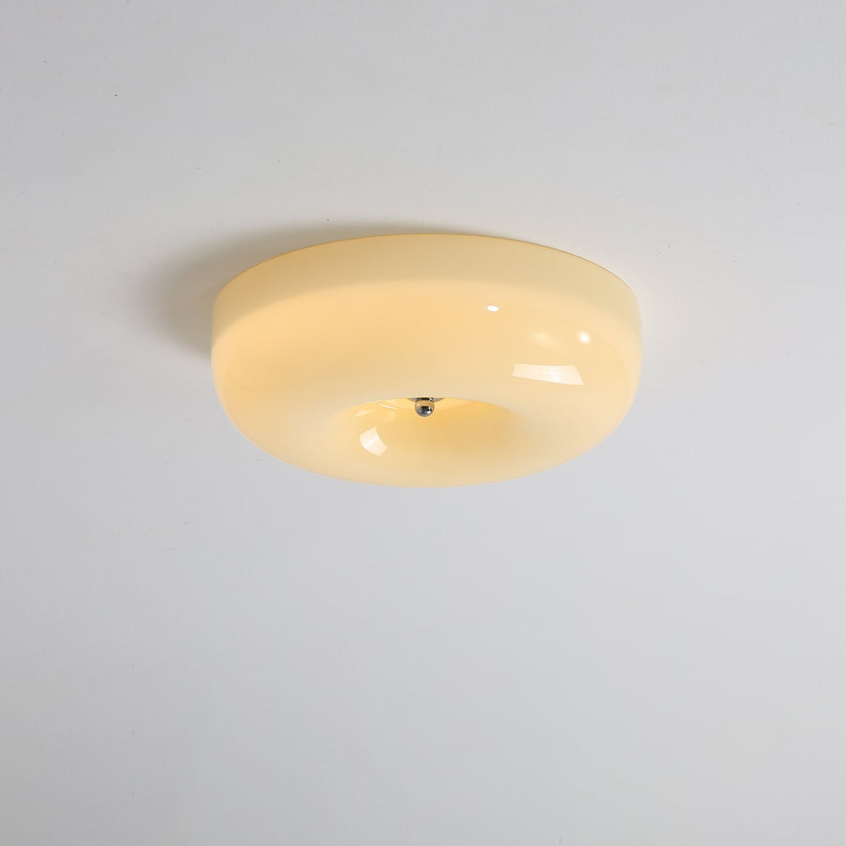 Runde LED-Deckenleuchte aus Glas – Verstellbare 3000K/4000K/6000K integrierte Deckenbeleuchtung für Schlafzimmer, Flure & niedrige Decken | Thomler