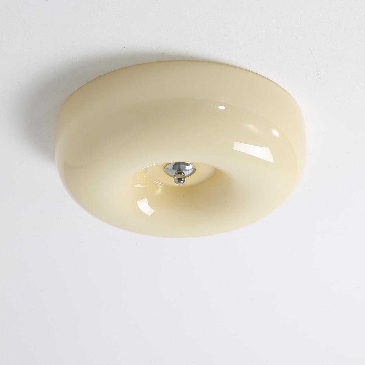 Modern Glass LED Flush Mount Light with Adjustable Color Temperature for Bedroom, Entryway, and Small Spaces | Thomler