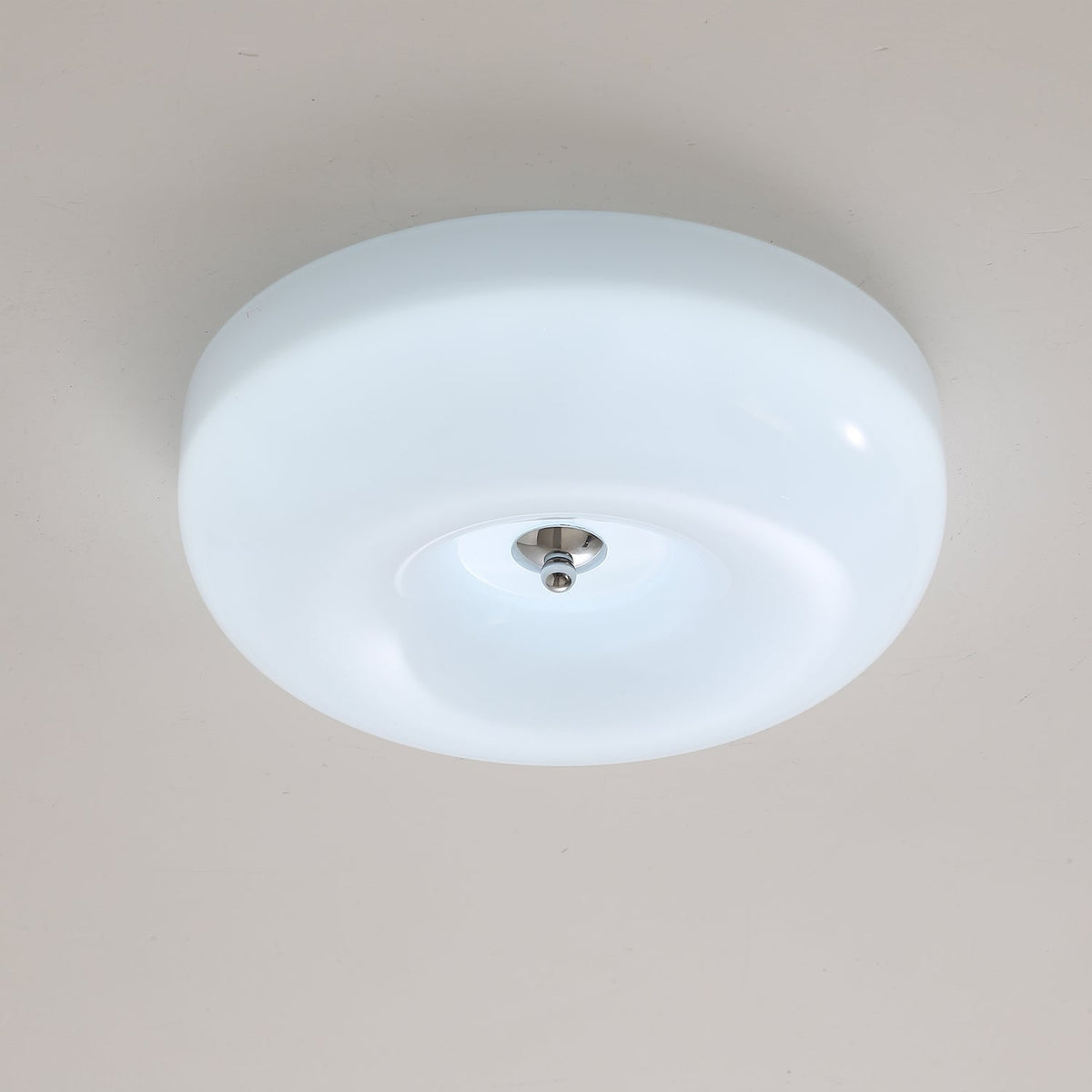 Modern Glass LED Flush Mount Light with Adjustable Color Temperature for Bedroom, Entryway, and Small Spaces | Thomler