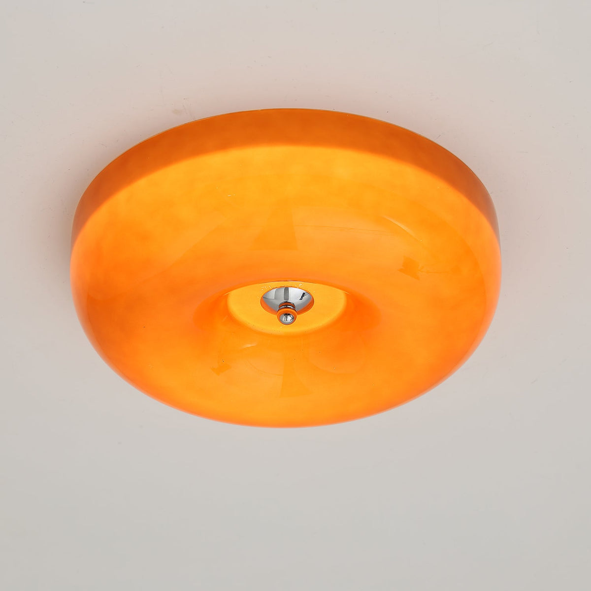 Runde LED-Deckenleuchte aus Glas – Verstellbare 3000K/4000K/6000K integrierte Deckenbeleuchtung für Schlafzimmer, Flure & niedrige Decken | Thomler
