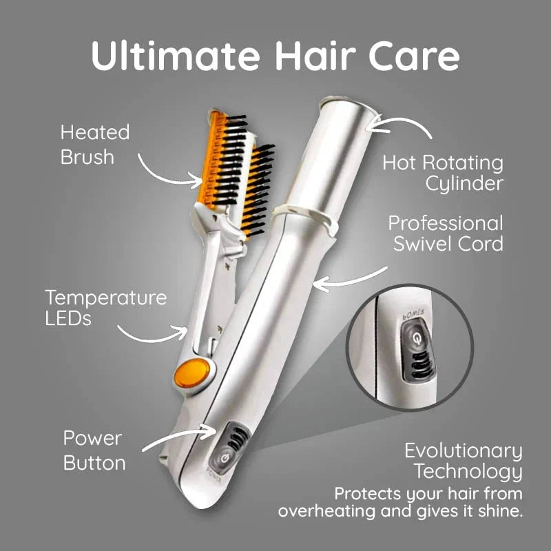 Professionelle 2-in-1 Rotations-Haarbürste